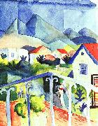 August Macke St.Germain near Tunis oil painting reproduction
